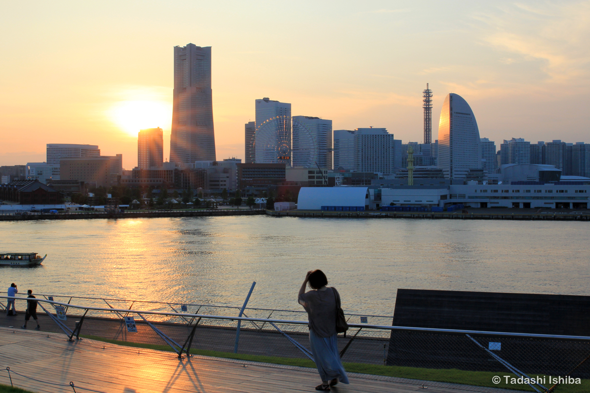 みなとみらいの夕日