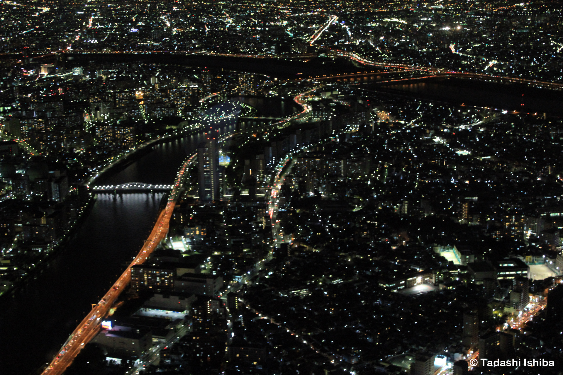 隅田川と荒川の夜景