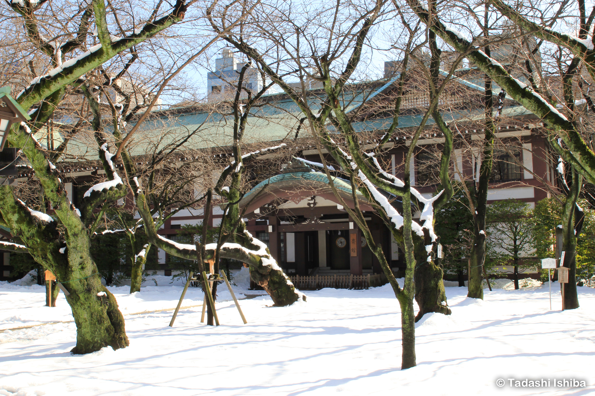 雪景色の靖国神社