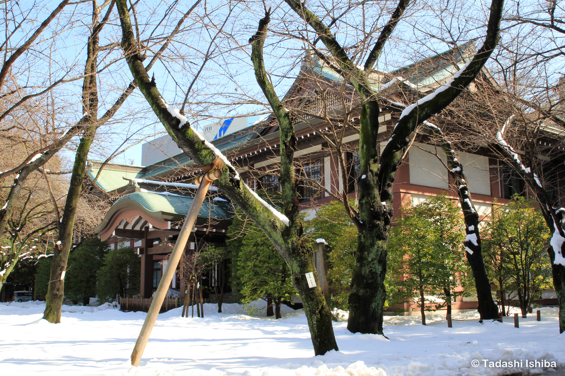 雪景色の靖国神社