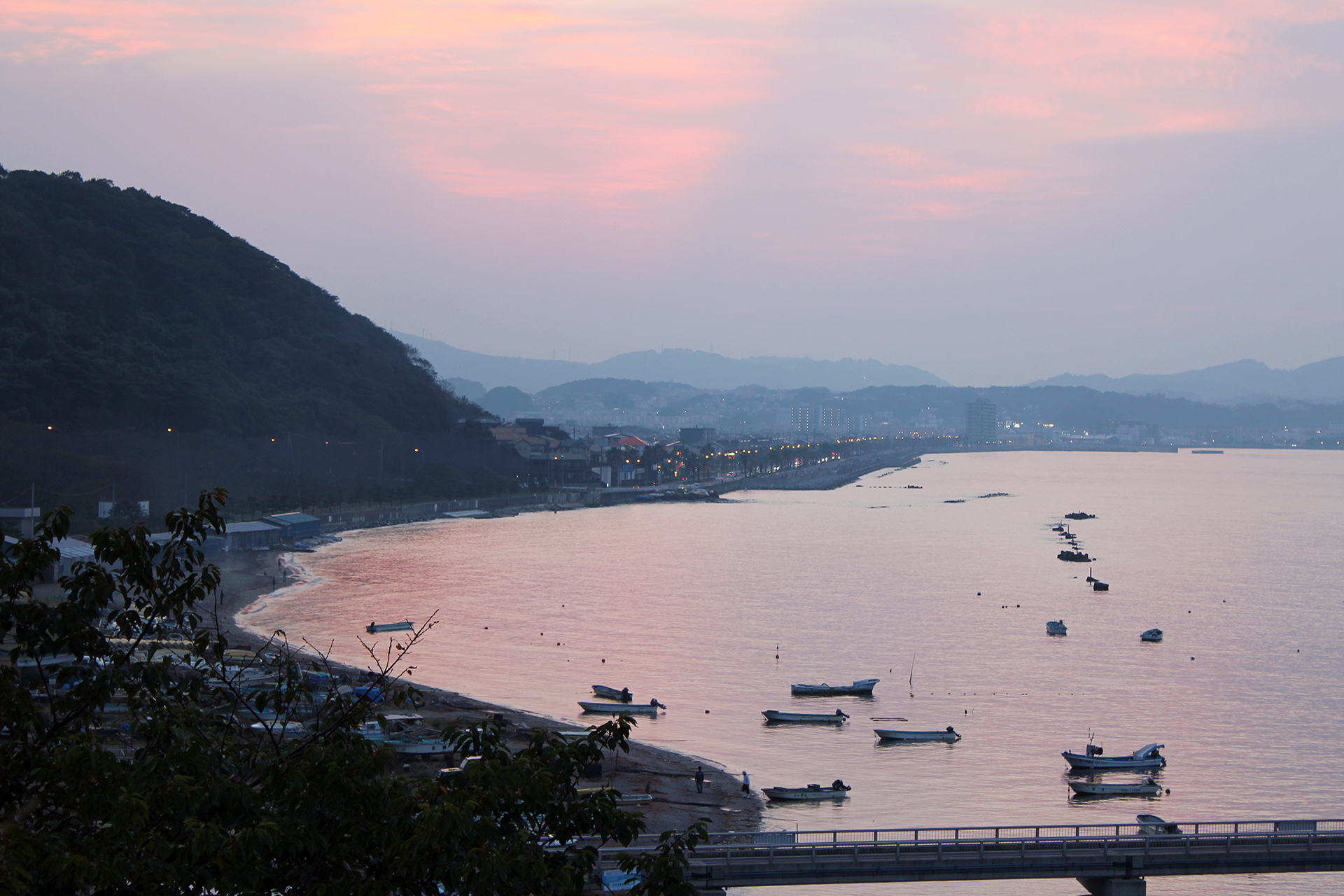 馬堀海岸の夕焼け