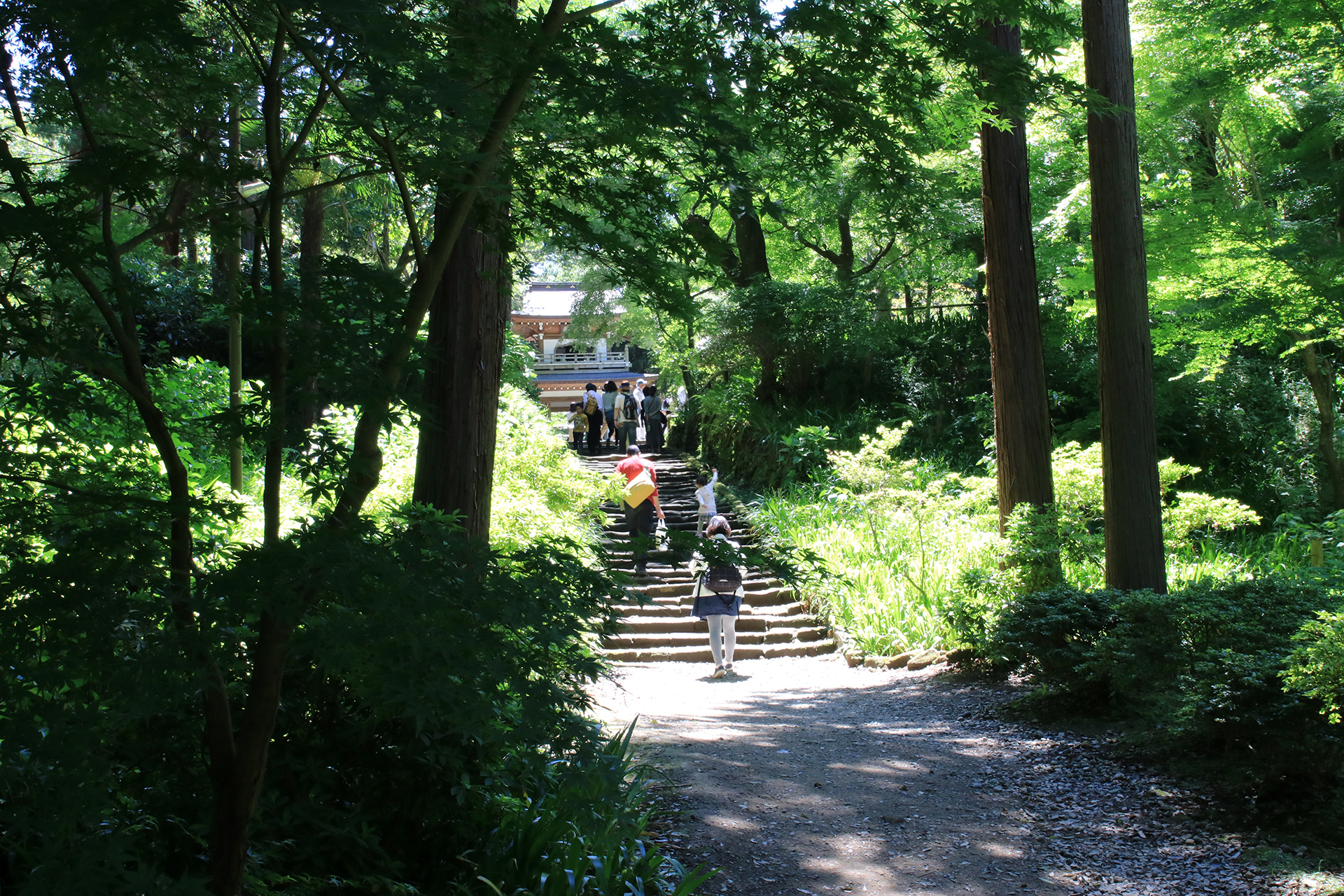 浄智寺 鐘楼門への参道