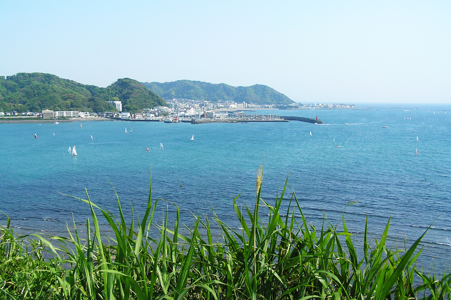 丘の上から見た逗子海岸